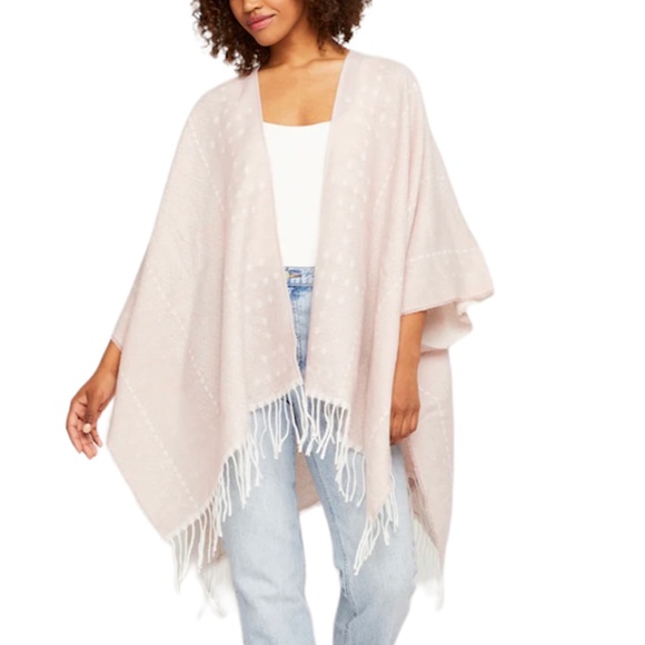 Gentle Fawn Jackets & Blazers - Gentle Fawn Hermosa Fringe Pink Poncho